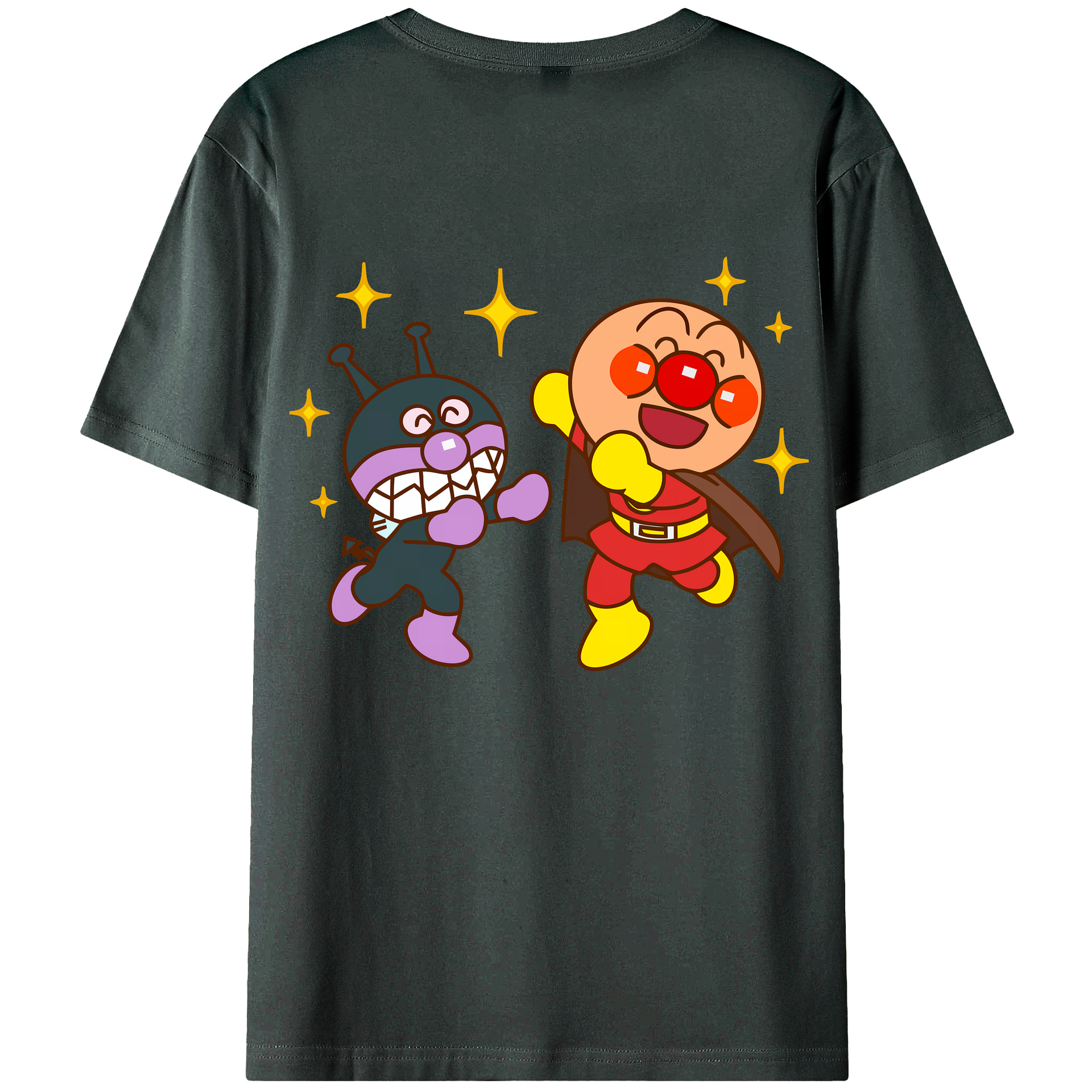 （画像用） アンパンマン Anpanman 綿100％ メンズ半袖Tシャツ（バックプリント） 通気性